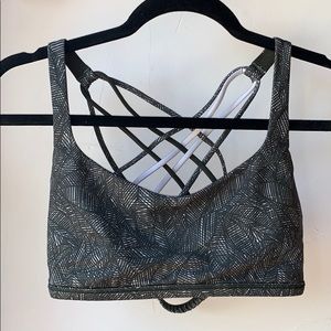 Lululemon Leaf Sports Bra Cross Back Small 4